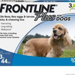 Frontline Plus Flea and Tick Treatment for Dogs (Medium Dog, 23-44 Pounds, 3 Doses)