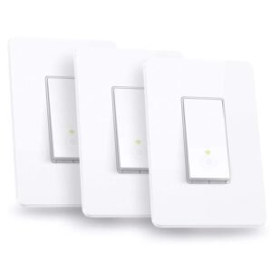 Kasa Smart Light Switch HS200P3, Single Pole, Needs Neutral Wire, 2.4GHz Wi-Fi Light Switch Works with Alexa and Google Home, UL Certified, No Hub Required, 3-Pack , White