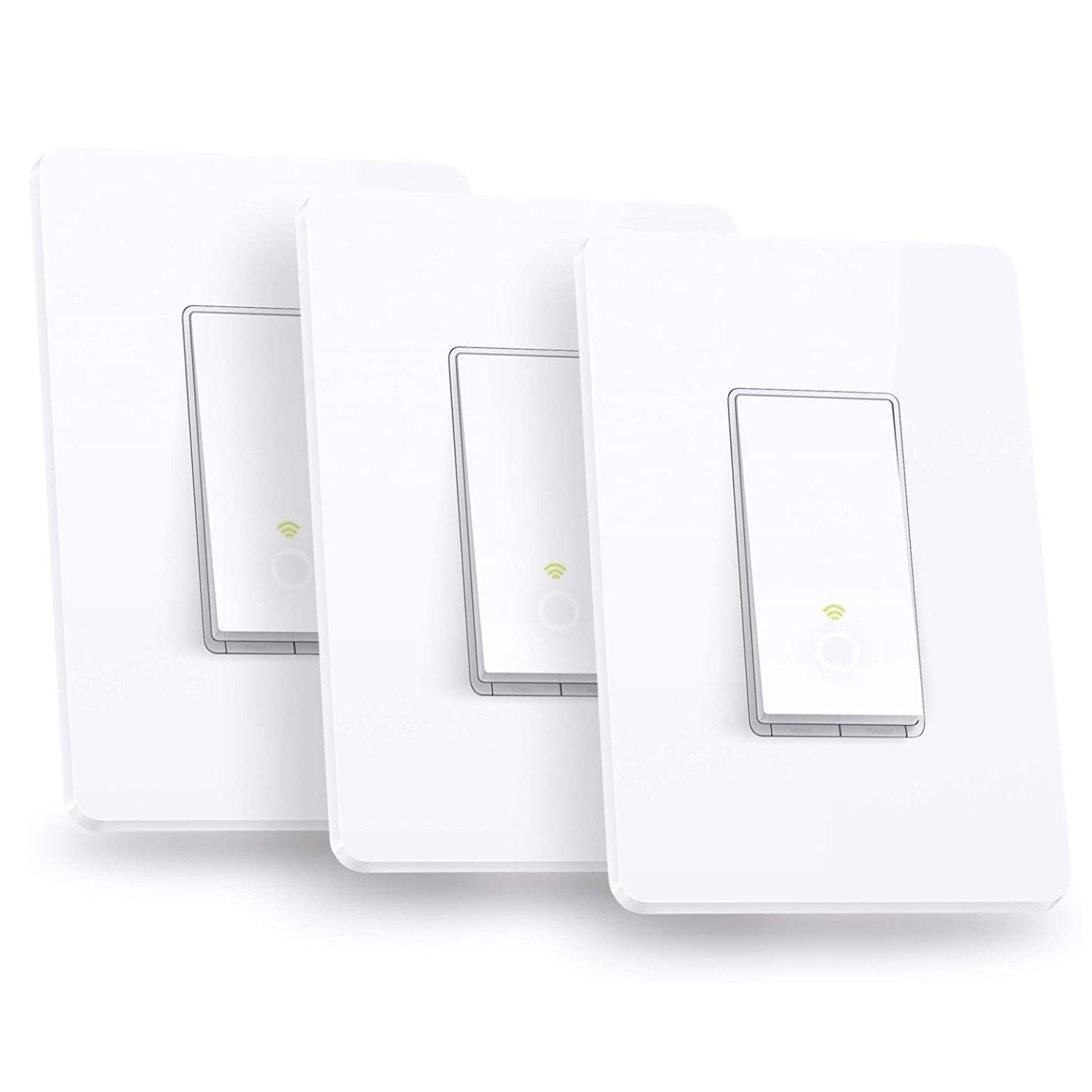 Kasa Smart Light Switch HS200P3, Single Pole, Needs Neutral Wire, 2.4GHz Wi-Fi Light Switch Works with Alexa and Google Home, UL Certified, No Hub Required, 3-Pack , White